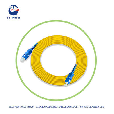 Simplex del cavo di toppa della fibra ottica di singolo modo 3m dello Sc UPC 9/125 di UPC
