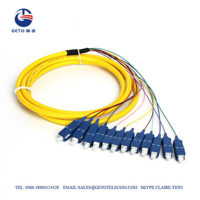 Modo della treccia a fibra ottica del centro 0.3dB dello Sc 12 di alta precisione MP singolo