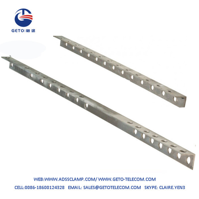 15 fori Bar angolare in acciaio 1090 X 40 X 40 mm Per cavi di telecomunicazione